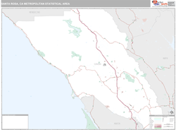 Santa Rosa Metro Area Wall Map