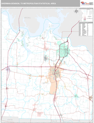 Sherman-Denison Metro Area Wall Map