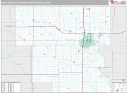 Sioux Falls Metro Area Wall Map