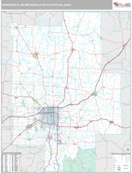 Springfield Metro Area Wall Map