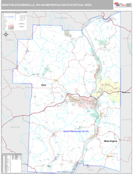 Weirton-Steubenville Metro Area Wall Map