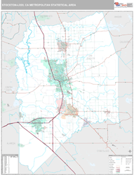 Stockton-Lodi Metro Area Wall Map