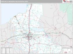 Syracuse Metro Area Wall Map