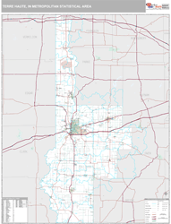 Terre Haute Metro Area Wall Map