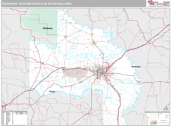 Texarkana Metro Area Wall Map