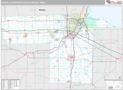 Toledo Metro Area Wall Map