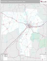 Tuscaloosa Metro Area Wall Map
