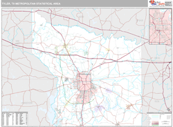 Tyler Metro Area Wall Map