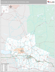 Utica-Rome Metro Area Wall Map