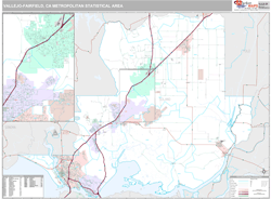 Vallejo-Fairfield Metro Area Wall Map