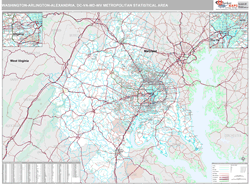 Washington Metro Area Wall Map