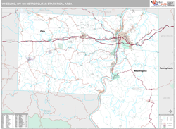 Wheeling Metro Area Wall Map