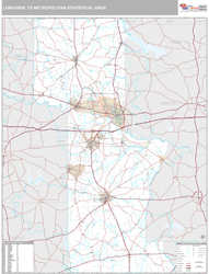 Longview Metro Area Wall Map