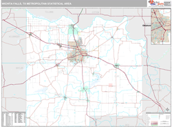 Wichita Falls Metro Area Wall Map