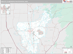 Yuba City Metro Area Wall Map