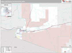Yuma Metro Area Wall Map