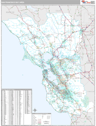 Bay Area Metro Area Wall Map