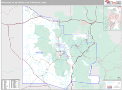 Prescott Metro Area Wall Map