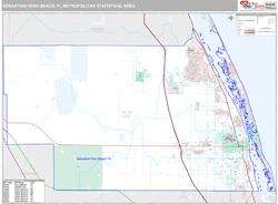 Sebastian-Vero Beach Metro Area Wall Map