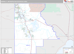 Sebring Metro Area Wall Map