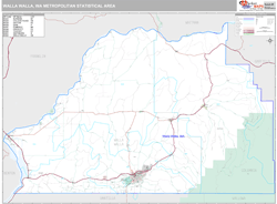 Walla Walla Metro Area Wall Map