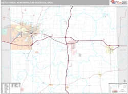 Battle Creek Metro Area Wall Map