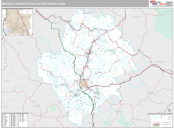 Beckley Metro Area Wall Map