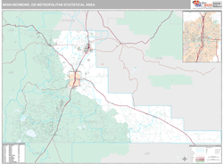 Bend-Redmond Metro Area Wall Map