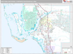 Cape Coral-Fort Myers Metro Area Wall Map