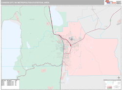 Carson City Metro Area Wall Map
