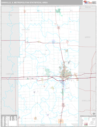 Danville Metro Area Wall Map