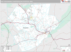 East Stroudsburg Metro Area Wall Map