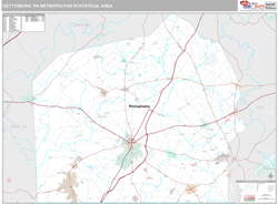 Gettysburg Metro Area Wall Map