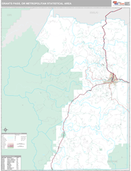 Grants Pass Metro Area Wall Map