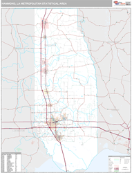 Hammond Metro Area Wall Map