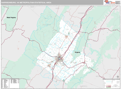 Harrisonburg Metro Area Wall Map