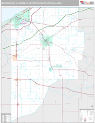 Michigan City-La Porte Metro Area Wall Map