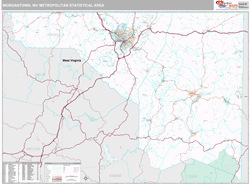 Morgantown Metro Area Wall Map