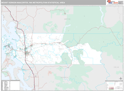 Mount Vernon-Anacortes Metro Area Wall Map