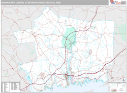 Norwich-New London Metro Area Wall Map