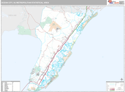 Ocean City Metro Area Wall Map