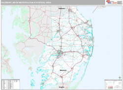 Salisbury Metro Area Wall Map