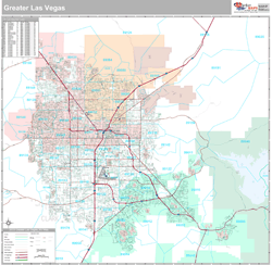 Greater Las Vegas Metro Area Wall Map