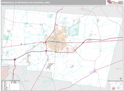 Springfield Metro Area Wall Map