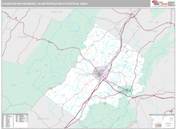 San Gabriel Valley Metro Area Wall Map