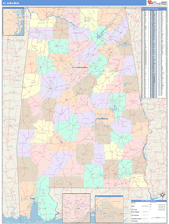 Alabama  Wall Map