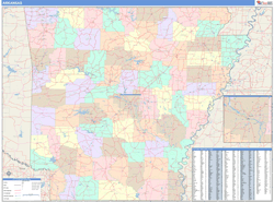 Arkansas  Wall Map