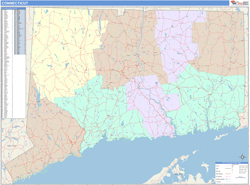 Connecticut  Wall Map