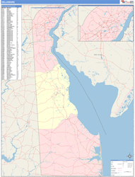 Delaware  Wall Map