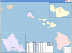 Hawaii  Wall Map